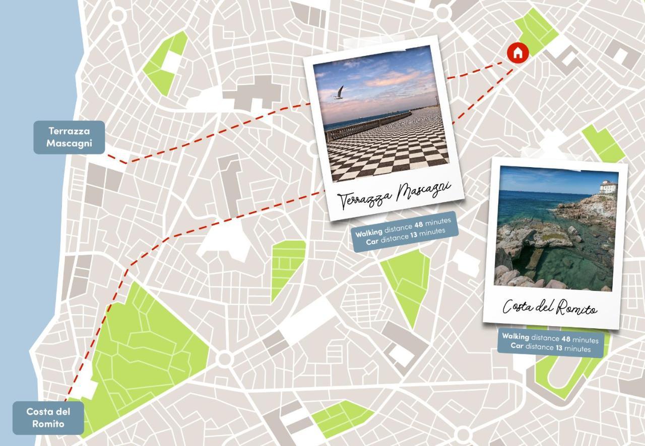 Free Parking Appartamento 5 Stelle Elegante Con Suite Livorno Luaran gambar